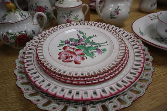 A French faience part dinner service